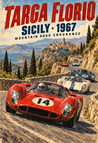 1967 targa florio vintage - targa,