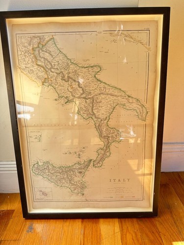 Antique 1859 map southern - map,